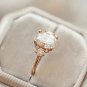 1.20Ct Oval Cut Simulated Diamond Ring Solitaire Wedding Gift Ring For Women