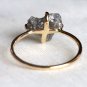 2CT Dark Grey Color Rough Diamond Solitaire Engagement Ring Engagement Ring Gift