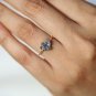 2CT Dark Grey Color Rough Diamond Solitaire Engagement Ring Engagement Ring Gift