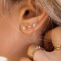 Round Cut Simulated Diamond Stud With Chain Earring Anniversary Gift For Earring