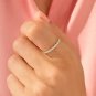 0.70Ct Round Cut Simulated Diamond Ring Twisted Wedding Gift Band Ring For Women