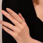 0.70Ct Round Cut Simulated Diamond Ring Twisted Wedding Gift Band Ring For Women