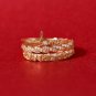 0.70Ct Round Cut Simulated Diamond Ring Twisted Wedding Gift Band Ring For Women