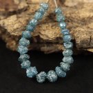 10pcs Natural Rough Diamond Beads Blue Colour Raw Diamond Drill For Use Bracelet