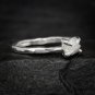 Natural Raw Diamond Rough Solitaire Ring 14k Gold Plated Engagement Ring For Her