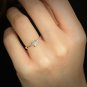 Natural Raw Diamond Rough Solitaire Ring 14k Gold Plated Engagement Ring For Her