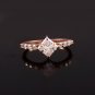 0.75CT Princess Cut Simulated Diamond Ring Half Eternity Wedding Ring For Bridal