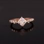 0.75CT Princess Cut Simulated Diamond Ring Half Eternity Wedding Ring For Bridal