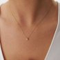 Round Cut Simulated Floating Necklace Solid Anniversary Gift Necklace For Women