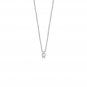 Round Cut Simulated Floating Necklace Solid Anniversary Gift Necklace For Women