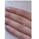 0.25Ct Round Cut Simulated Diamond Necklace Solitaire Anniversary Gift For Her