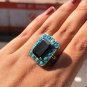 Moissanite Black Diamond Unique Ring 925 Sterling Silver Beautiful Ring For Her
