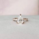 2.30Ct Pear Cut Diamond 14K Gold Ring Beautiful Engagement Gift Ring For Women