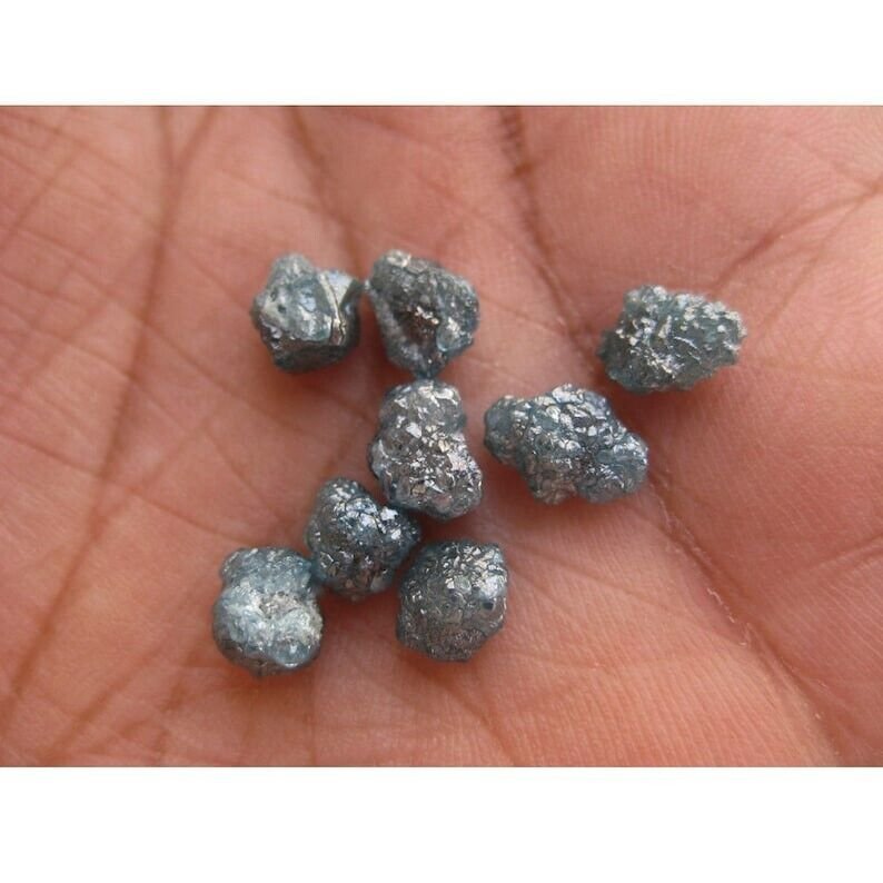 Blue Colour Natural Rough Diamond Loose Uncut Raw Diamond For Use Making Jewelry