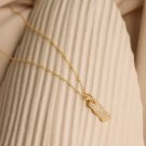 Dainty Diamond Pave Tag Pendant Necklace Pretty Dog Tag Necklace Gift For Women