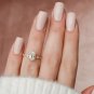 2.50CT Pear Cut Simulated Diamond Ring 14K Gold Plated Anniversary Gift For Her