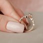 2.50CT Pear Cut Simulated Diamond Ring 14K Gold Plated Anniversary Gift For Her