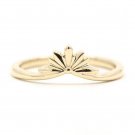 925 Sterling Silver Plain Crown Wedding Band Ring 14K Gold Plated Ring For Women