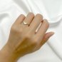 925 Sterling Silver Plain Crown Wedding Band Ring 14K Gold Plated Ring For Women