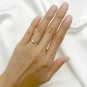 925 Sterling Silver Plain Crown Wedding Band Ring 14K Gold Plated Ring For Women