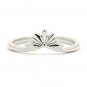 925 Sterling Silver Plain Crown Wedding Band Ring 14K Gold Plated Ring For Women
