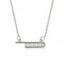 0.05ct Round Cut Simulated Pendant Necklace 14K Gold Plated Promise Gift For Her