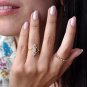 1.2CT Marquise Simulated Diamond Bezel Ring Unique Wedding Ring Gift For Her