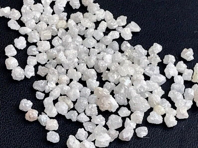 10Pc Natural Rough Loose Diamond White Raw Uncut Diamond For Engagement Jewelry