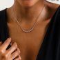 0.28 Ct Round Cut Simulated Diamond Necklace Anniversary Gift Necklace For Her