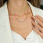 0.28 Ct Round Cut Simulated Diamond Necklace Anniversary Gift Necklace For Her