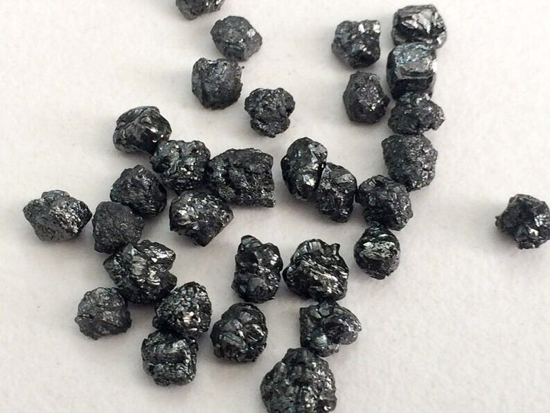 Black Colour Raw Diamond Loose Uncut Rough Diamond Use For Making Jewelry