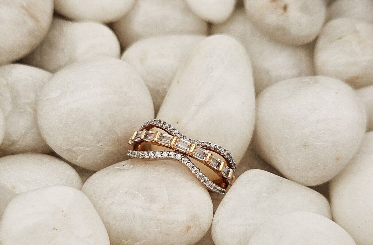 1.40Ct Baguette & Round Cut Simulated Ring Anniversary Band Ring Gift For Women