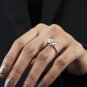 3Ct Pear & Oval Cut Simulated Double Stone Band Ring Promise Ring Gift For Her