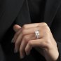 3Ct Pear & Oval Cut Simulated Double Stone Band Ring Promise Ring Gift For Her