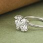 3Ct Pear & Oval Cut Simulated Double Stone Band Ring Promise Ring Gift For Her