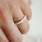 1.2Ct Round Cut Simulated Diamond Ring 14K Gold Plated Promise Ring Gift For Her