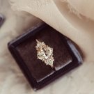 2 CT Oval Cut Simulated Diamond 14k Gold Plated Beautiful Ring Gift For Women
