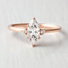 1.2Ct Marquise Cut Moissanite Gold Ring Anniversary Gift Gold Ring For Your Wife