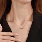 Solid Infinity Shape Simulated Diamond Necklace Dainty Birthday Gift For Women