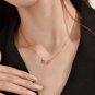 Solid Infinity Shape Simulated Diamond Necklace Dainty Birthday Gift For Women