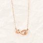 Solid Infinity Shape Simulated Diamond Necklace Dainty Birthday Gift For Women