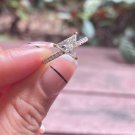 2.2Ct Trillion Cut Moissanite Diamond Ring Solid Anniversary Gift Ring For Women
