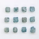 Blue Colour Raw Rough Cube Shape Diamond Unique Cut Diamond Use For Gold Jewelry