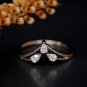 0.3CT Pear Cut Simulated Diamond Three Stone Ring Unique Engagement Ring For Her