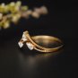 0.3CT Pear Cut Simulated Diamond Three Stone Ring Unique Engagement Ring For Her