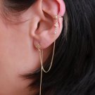 Simulated Diamond Single Earrings Triple Square Threader Earrings Gift Wedding