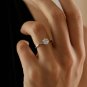 1.25 Ct Round Cut Simulated Diamond Ring 14K Gold Plated Engagement Ring For Her