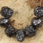 1.00ct Black Rough Diamond Beads Natural Raw Diamond Drill Conflict Free Diamond