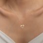 Designed Heart Dolphin Necklace 14K Gold Plated Birthday Gift Necklace For Her