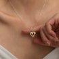Designed Heart Dolphin Necklace 14K Gold Plated Birthday Gift Necklace For Her